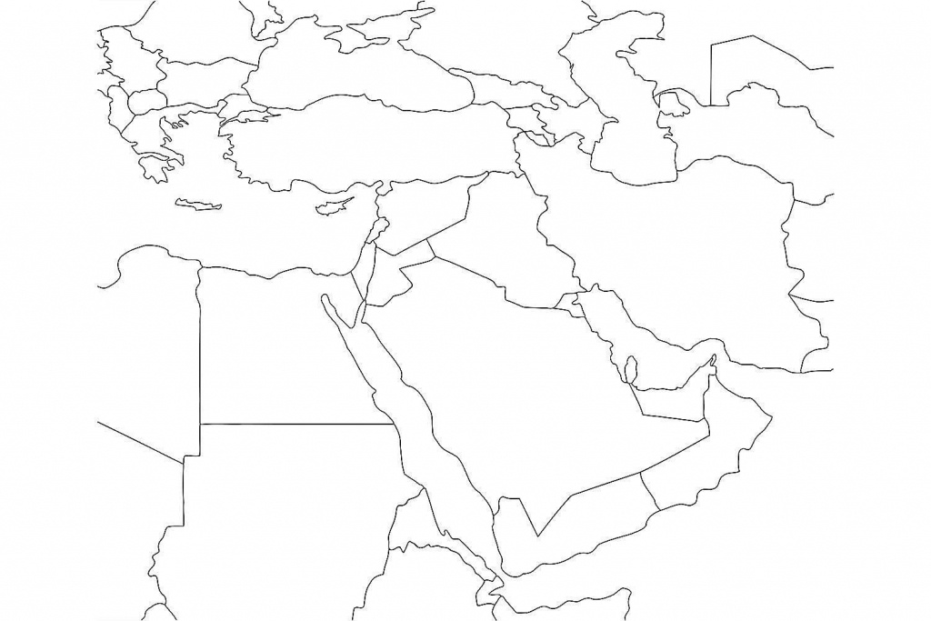 Printable Blank Map Of The Middle East | D1Softball - Middle East Outline Map Printable