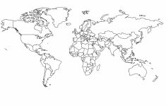 Printable, Blank World Outline Maps • Royalty Free • Globe, Earth - Printable Map Of World Blank