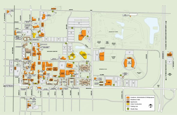 Printable Campus Map | Tour #bgsu | Campus Map, Bowling Green State ...