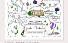 Printable Custom Map Wedding Invitation Save The Date Or Info | Etsy - Printable Maps For Invitations