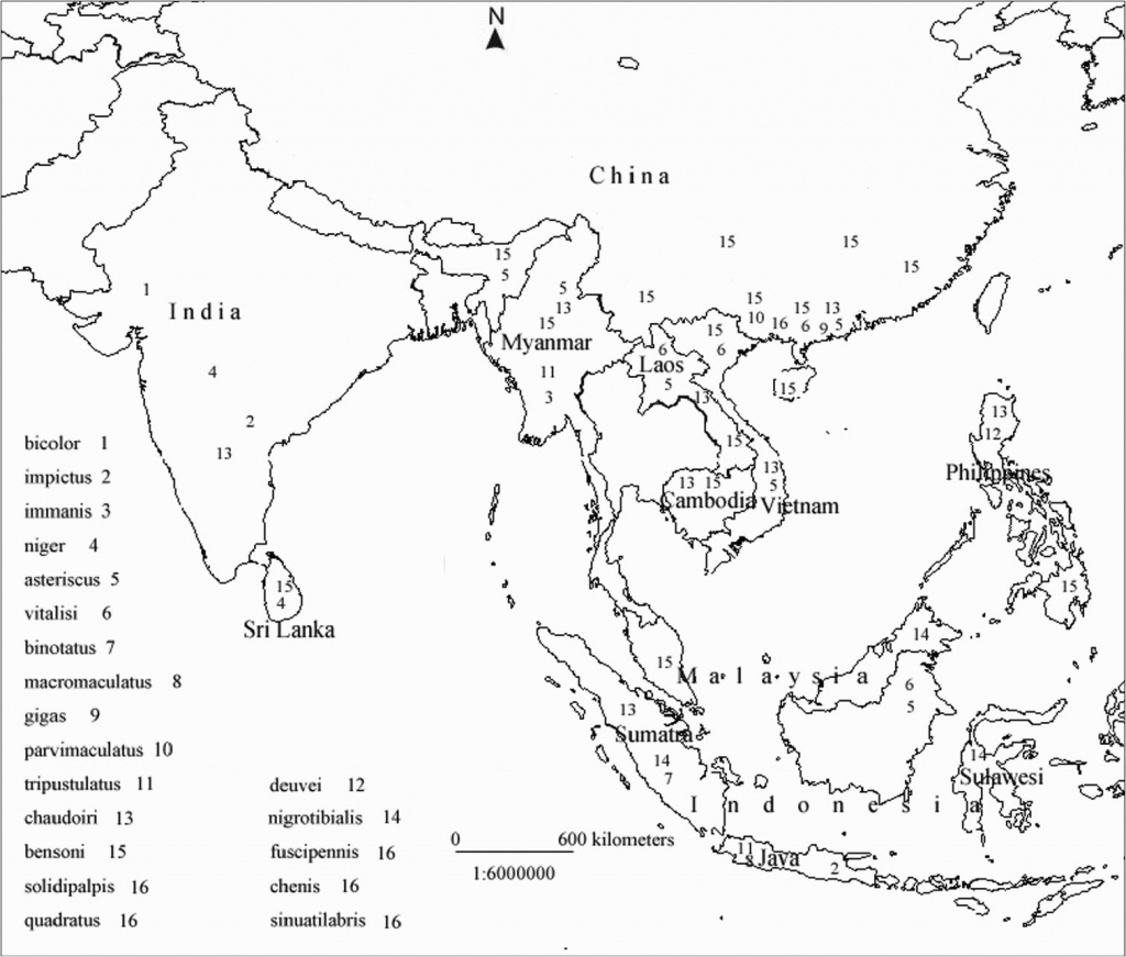 Printable Map Asia With Countries And Capitals Noavg Outline Of - Printable Map Of Asia