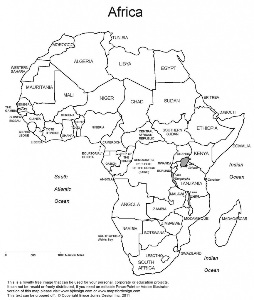 Printable Map Of Africa | Africa, Printable Map With Country Borders - Blank Outline Map Of Africa Printable