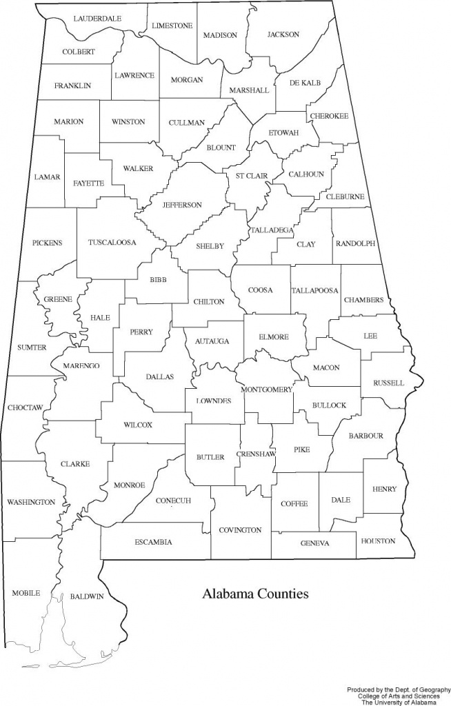 Printable Map Of Alabama Counties With Names Counties Cities Roads Pdf - Alabama State Map Printable