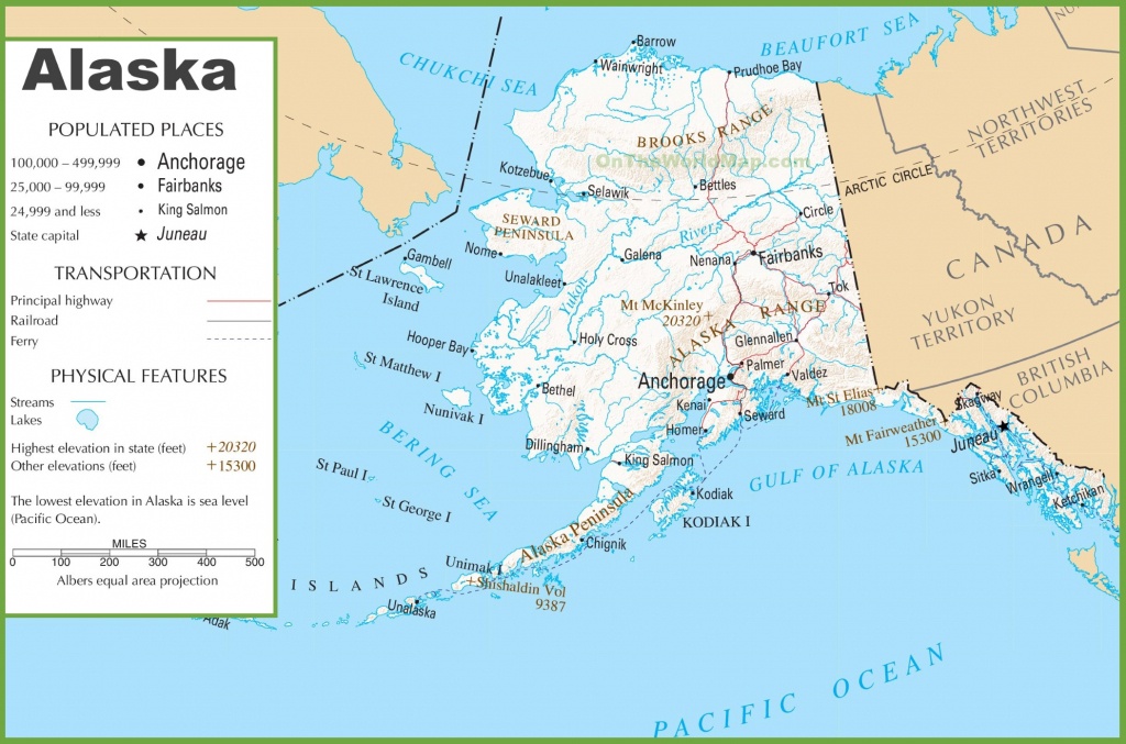 Printable Map Of Alaska And Travel Information | Download Free - Alaska State Map Printable