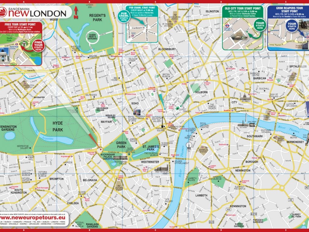 Printable Map Of Central London Download Printable Map Central - London Street Map Printable