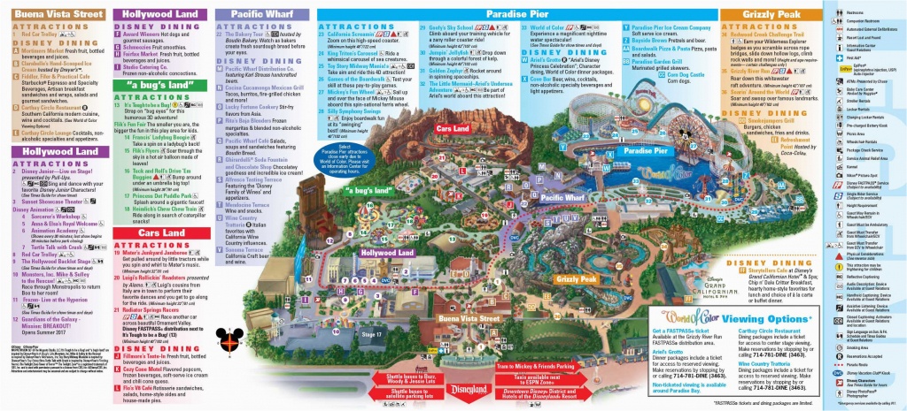 Printable Map Of Disneyland And California Adventure Disneyland - Printable Map Of Disneyland California