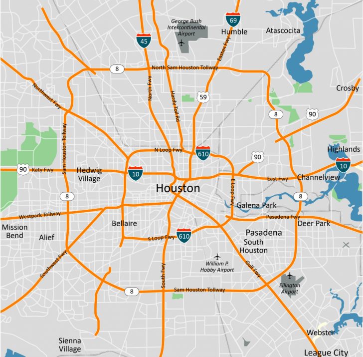 Printable Map Of Houston