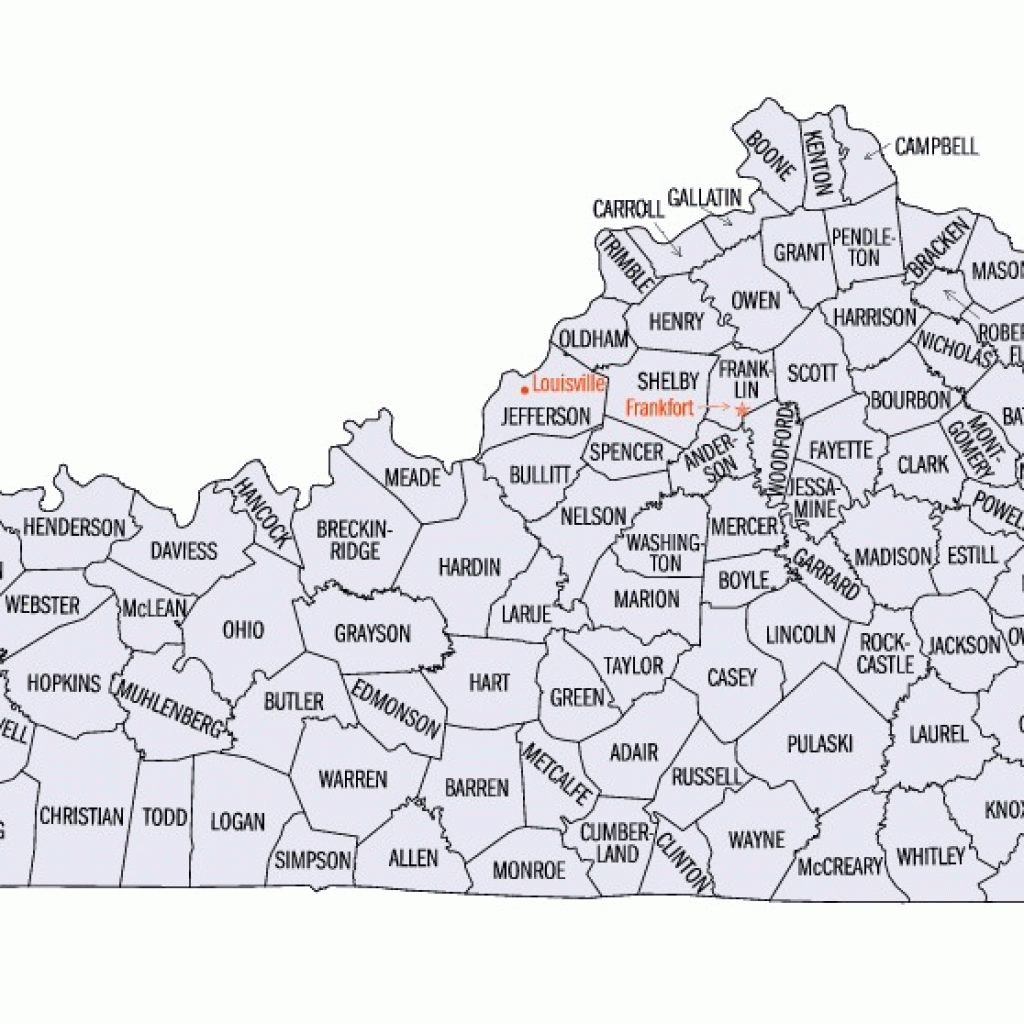 Printable Map Of Kentucky Counties Printable Maps