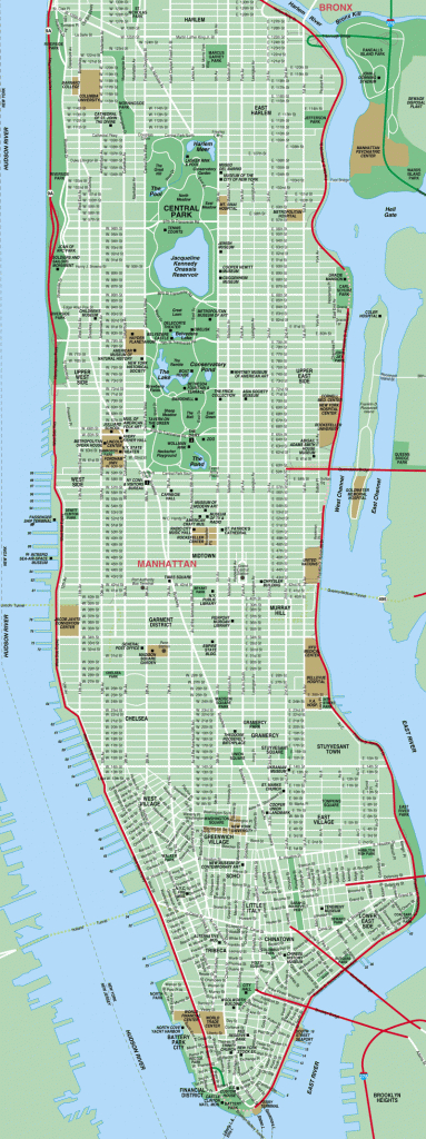 Printable Map Of Manhattan | The International House Is Just To The - New York City Maps Manhattan Printable