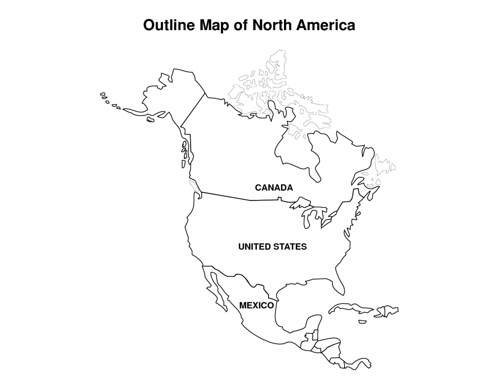 Printable Map Of North America | Pic Outline Map Of North America - Blank Map Of The Americas Printable