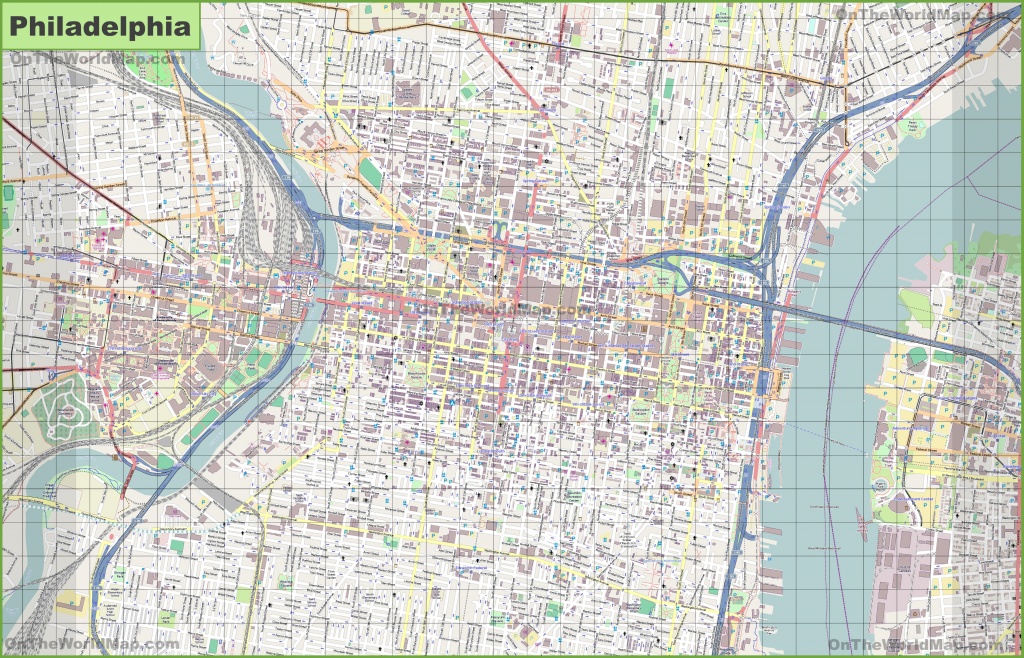 Printable Map Of Philadelphia And Travel Information | Download Free - Printable Map Of Historic Philadelphia