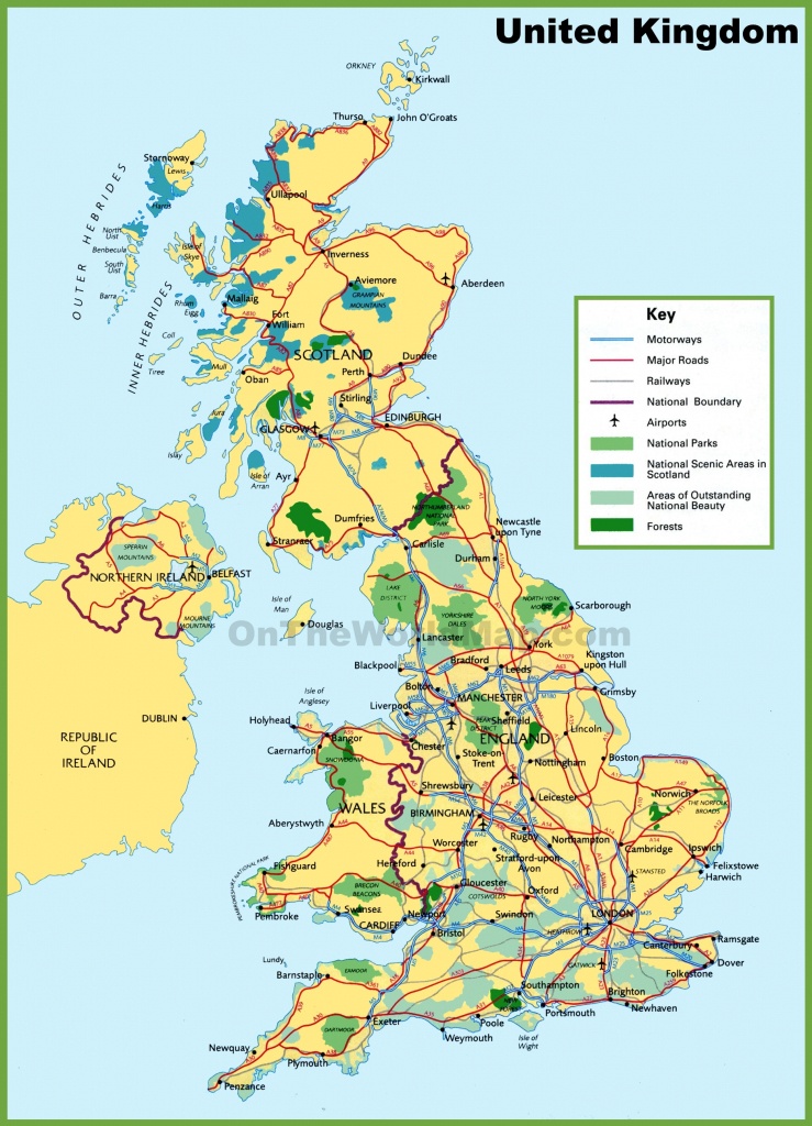 Printable Map Of Uk Towns And Cities And Travel Information - Printable Map Of England With Towns And Cities