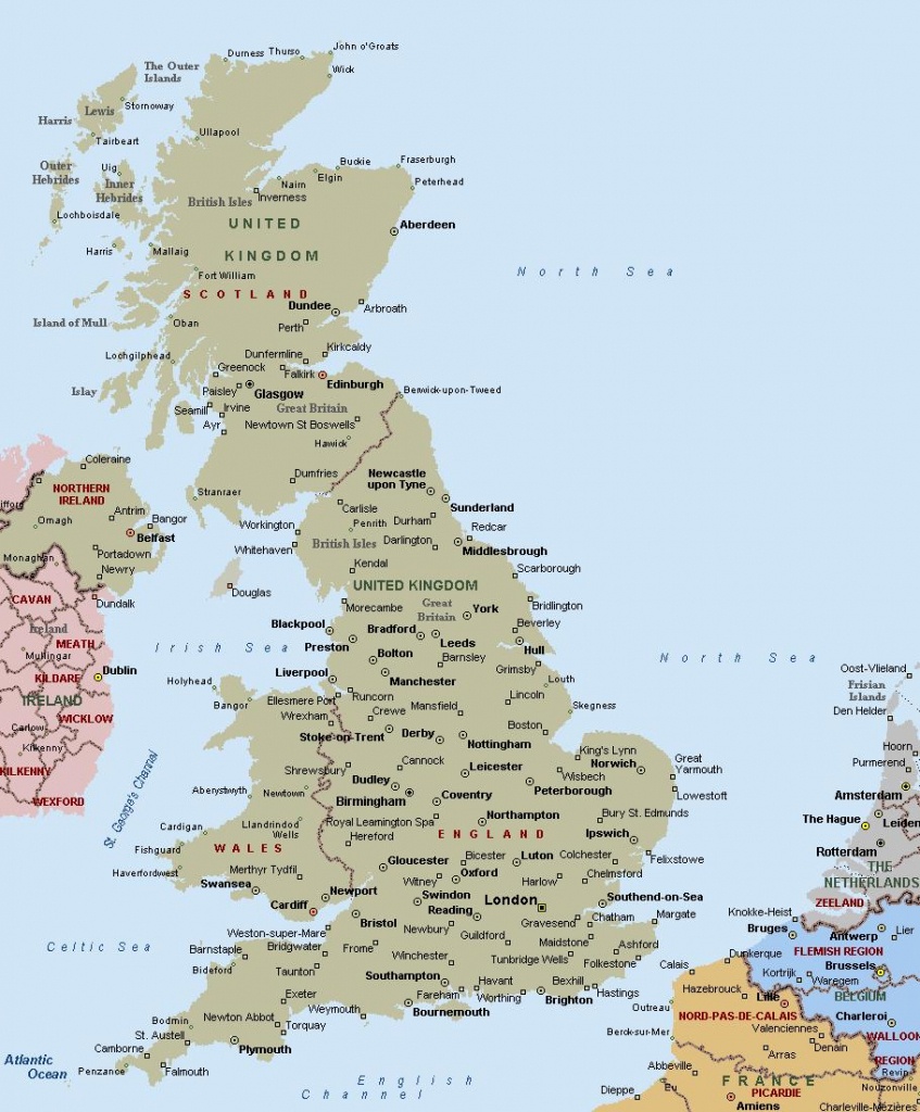 Printable Map Of Uk Towns And Cities - Printable Map Of Uk Counties - Printable Map Of Uk Cities And Counties