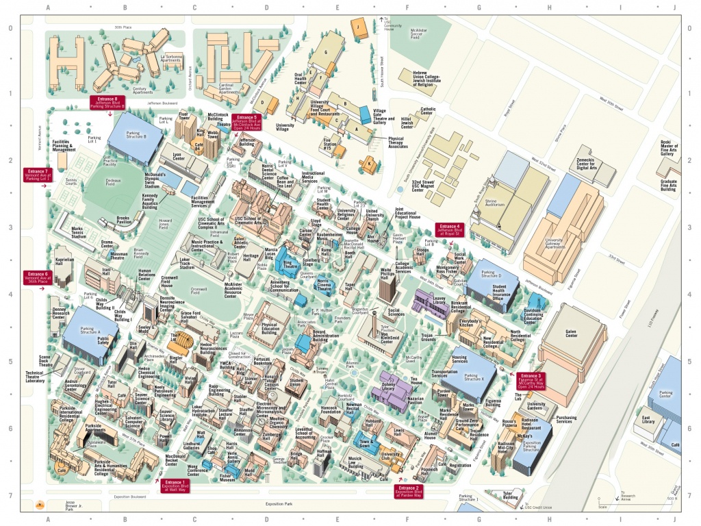 Printable Map Of Usc Campus - Usc Campus Map Printable