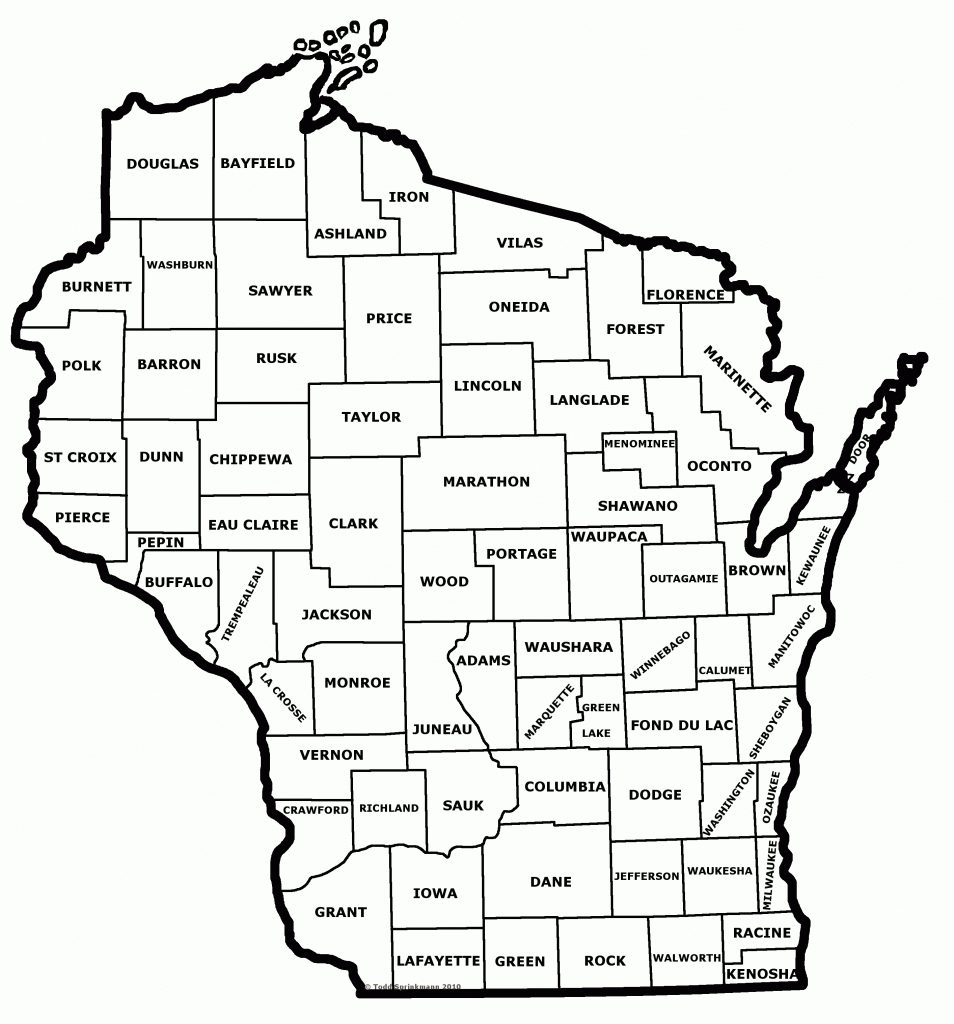 Printable Map Of Wisconsin And Travel Information  Download Free - Map Of Wisconsin Counties 