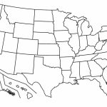 Printable Map Us State Borders Within United States Blank   Map Of United States Outline Printable