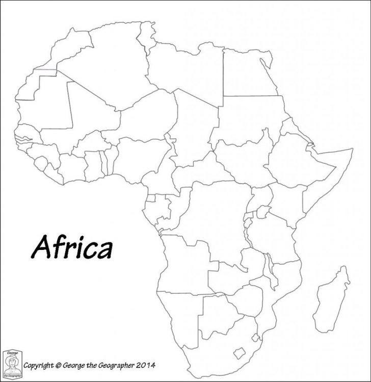 Map Of Africa Printable Black And White