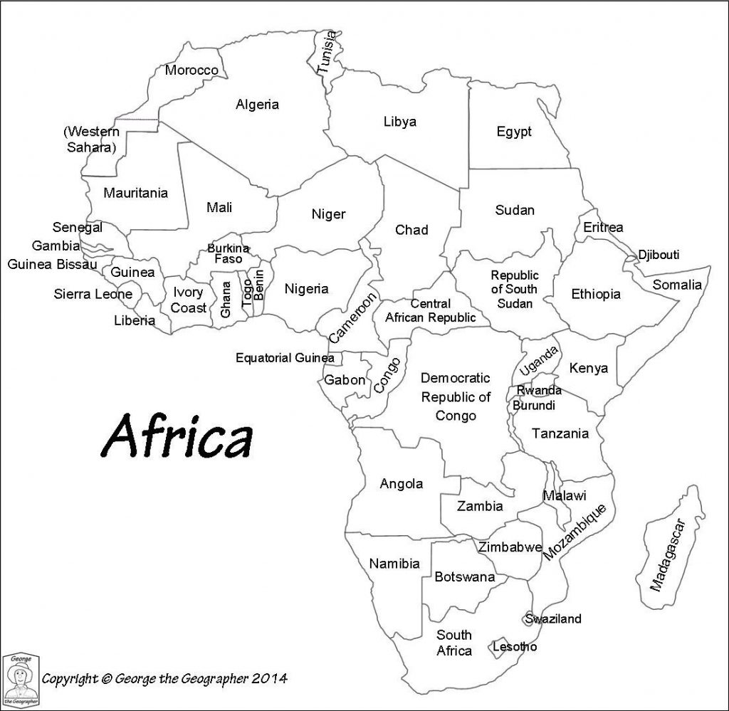 Printable Maps Of Africa - World Map - Printable Map Of Africa ...