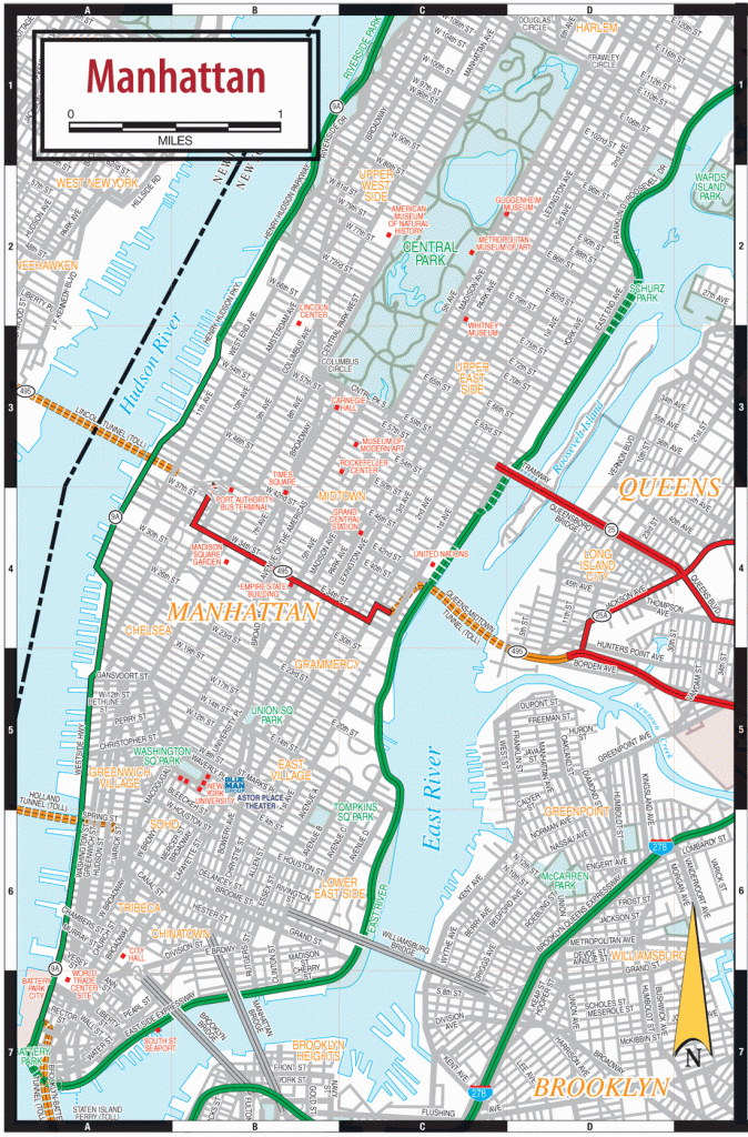 Printable New York City Map | Add This Map To Your Site | Print Map - Manhattan Road Map Printable