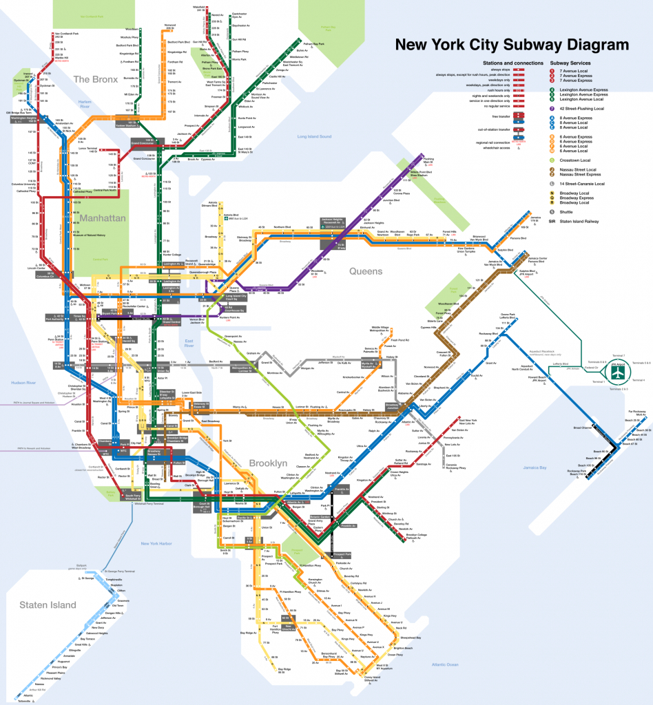 Printable New York City Map | New York City Subway Map Page Below - Manhattan Subway Map Printable