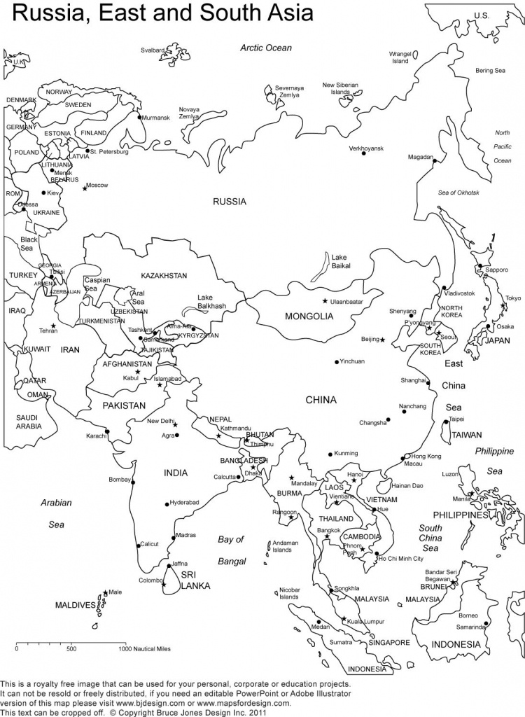 Printable Outline Maps Of Asia For Kids | Asia Outline, Printable - Asia Outline Map Printable