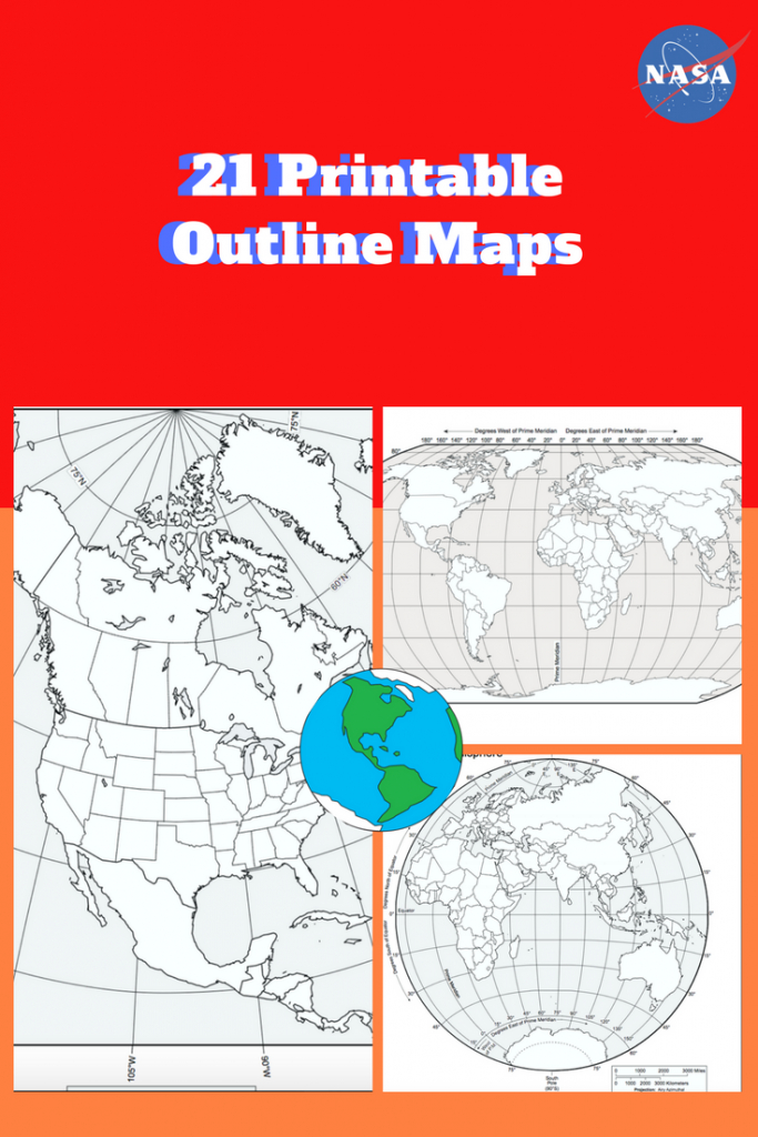 Printable Outline Maps Of The World (Pdf): Download And Print 21 - Printable World Map With Hemispheres