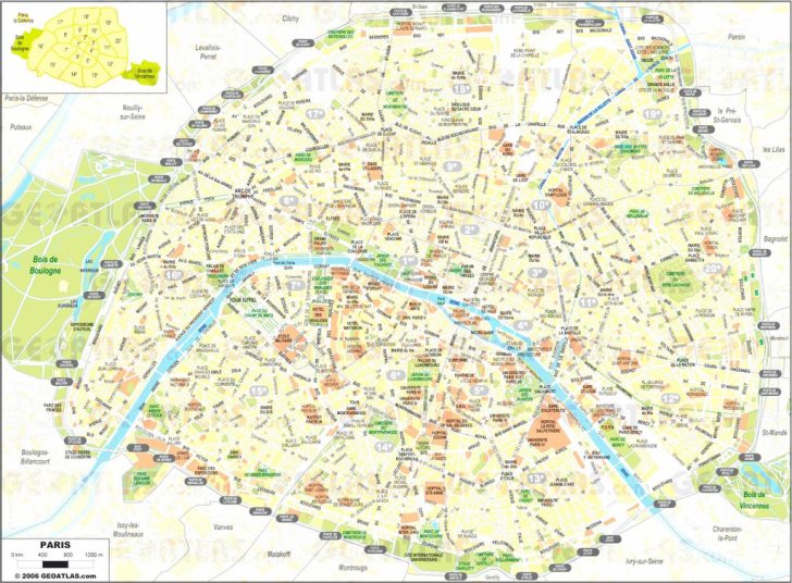 Printable Map Of Paris