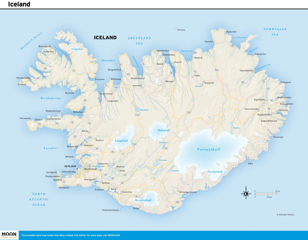 Printable Road Map Of Iceland And Travel Information | Download Free - Free Printable Travel Maps