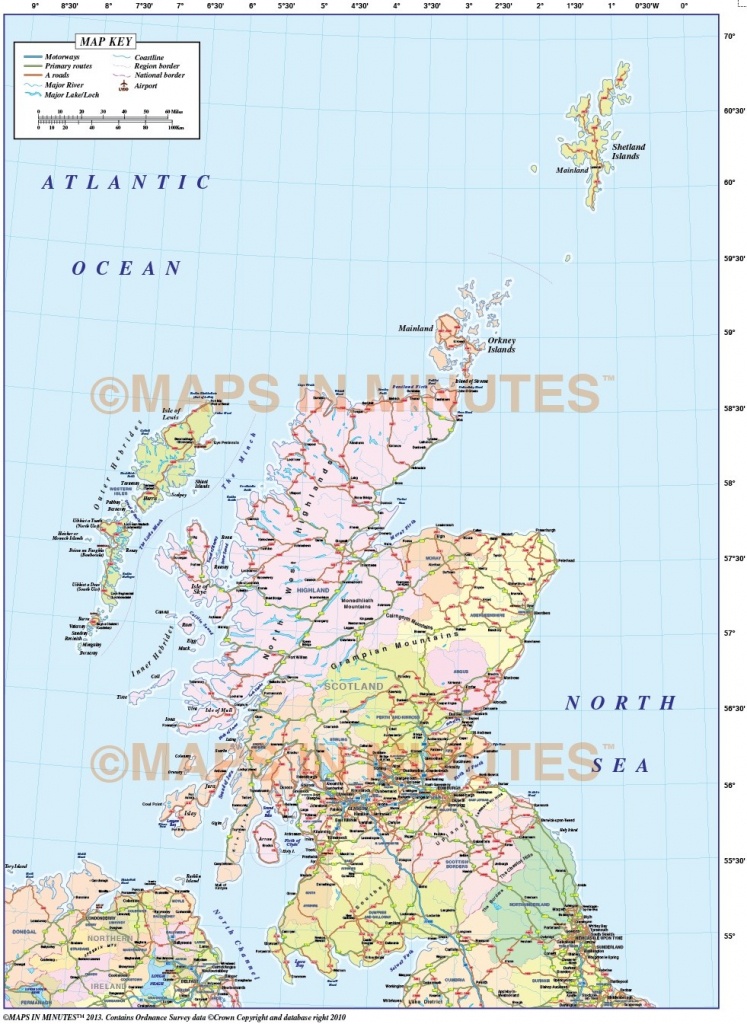 Printable Scotland Map