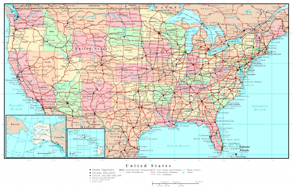 Printable Road Map Of Usa - Maplewebandpc - Large Usa Map Printable