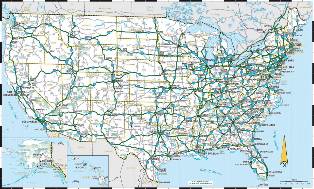 Printable Road Map Of Usa - Maplewebandpc - Printable Us Road Map