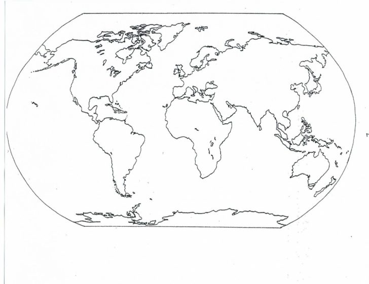 Printable World Map With Continents And Oceans Labeled