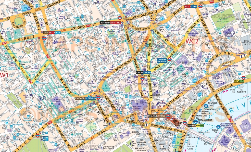 Printable Street Map Of Central London Within - Capitalsource - London Street Map Printable