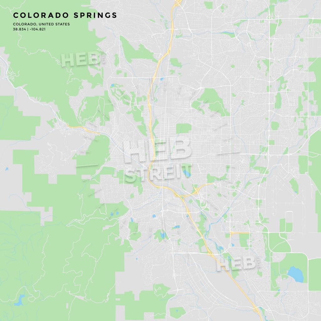 Printable Street Map Of Colorado Springs, Colorado | Hebstreits Sketches - Printable Map Of Colorado Springs