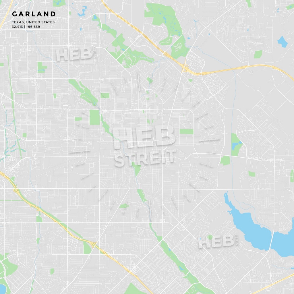 Printable Street Map Of Garland, Texas | Hebstreits Sketches - Garland Texas Map