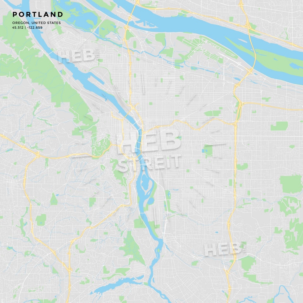 Printable Street Map Of Portland, Oregon | Hebstreits Sketches - Printable Map Of Portland Oregon