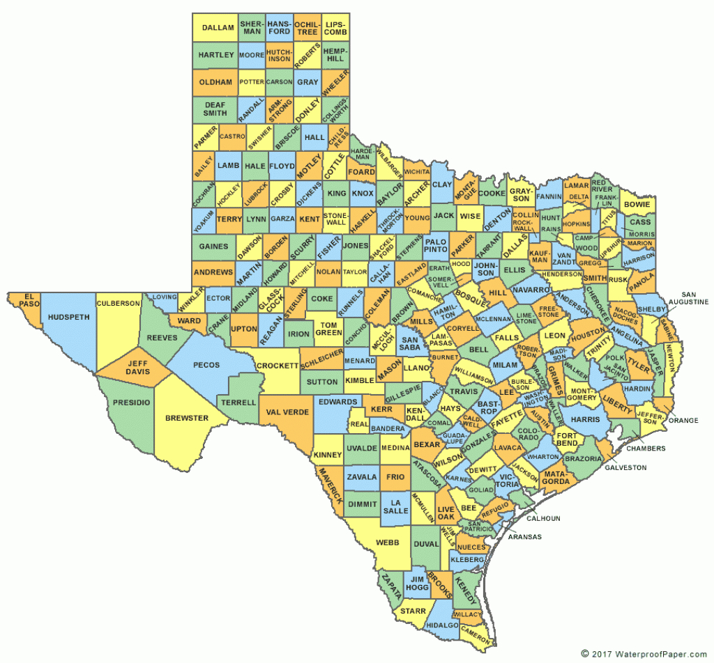 Printable Texas Maps | State Outline, County, Cities - Printable Maps By Waterproofpaper Com