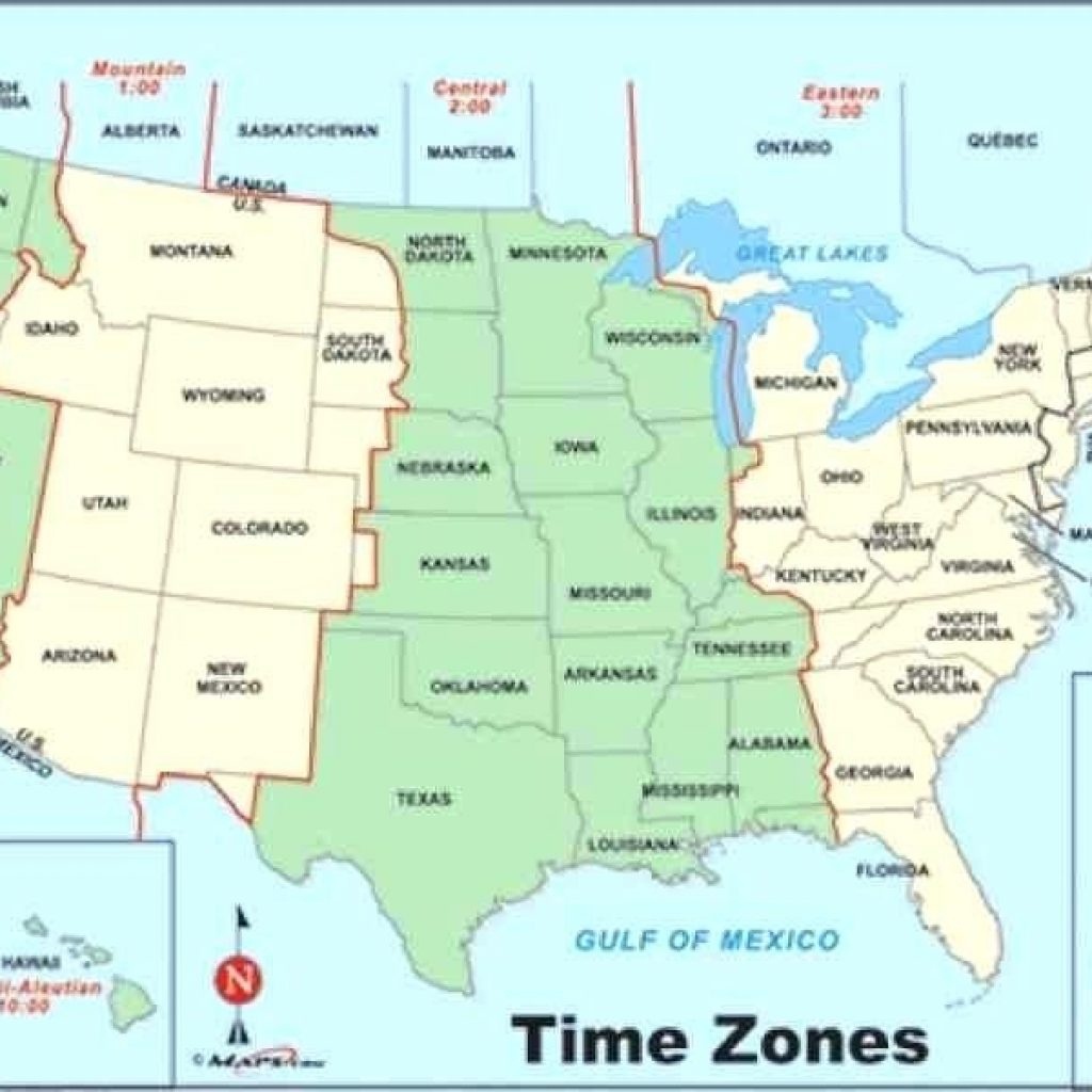 Printable Time Zone Map Change Show Me A Of Us Zones United States - Printable Time Zone Map
