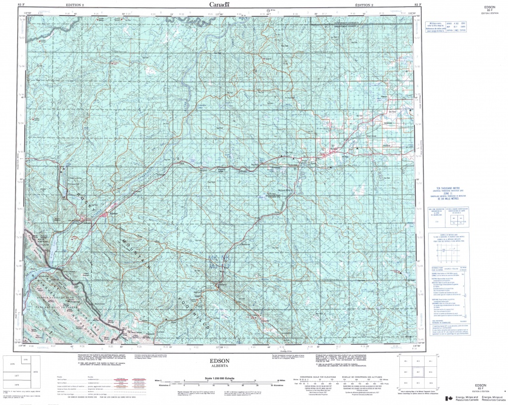Printable Topographic Map Of Edson 083F, Ab - Free Printable Topo Maps
