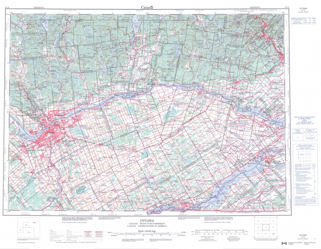 Printable Topographic Map Of Ottawa 031G, On - Printable Usgs Maps