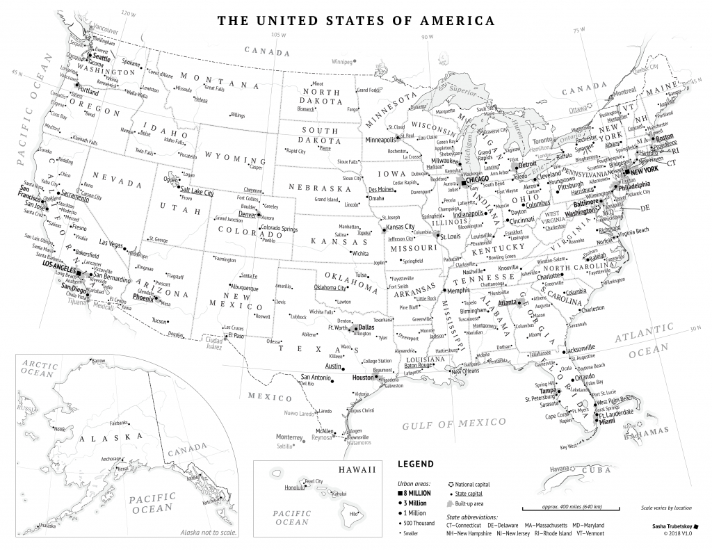 Printable United States Map – Sasha Trubetskoy - Printable Map Paper