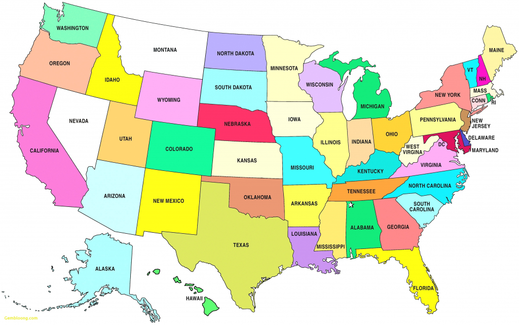 Printable Us Map Full Page | Sitedesignco - Printable Map Of The United States With State Names