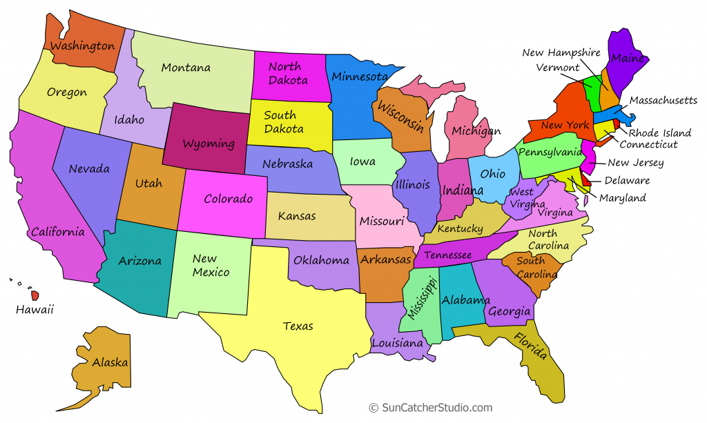Printable Us Maps With States (Outlines Of America - United States) - Free Printable Us Map With States And Capitals