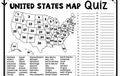 Printable Us State Map Blank Blank Us Map Quiz Printable At Fill In - Us Map Unlabeled Printable