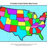 Printable Us State Map Puzzle | World Map   United States Map Puzzle Printable