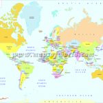 Printable World Map | B&w And Colored   World Map With Capital Cities Printable