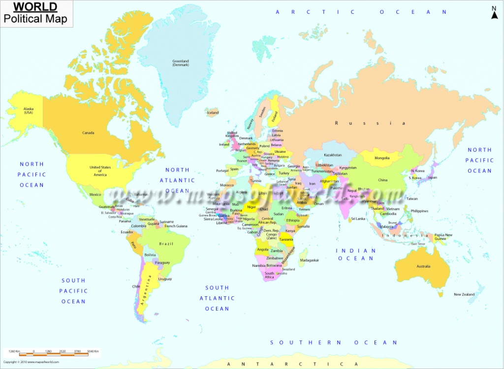 Printable World Map | B&amp;amp;w And Colored - World Map With Capitals Printable