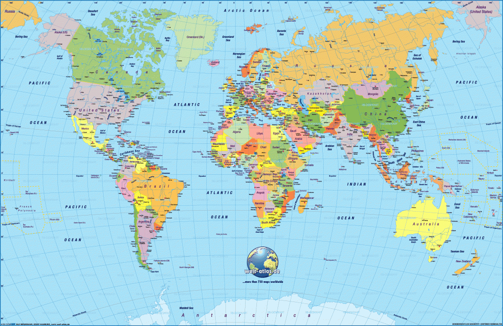 Printable World Map Labeled | World Map See Map Details From Ruvur - Free Printable World Map Images