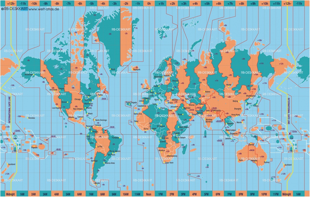 Printable World Time Zone Maps And Travel Information | Download - World Map Time Zones Printable Pdf
