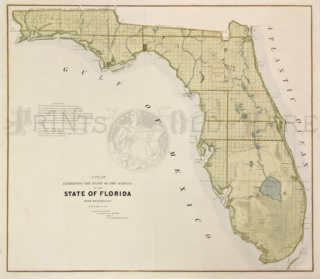 Prints Old &amp;amp; Rare - Florida - Antique Maps &amp;amp; Prints - Antique Florida Map